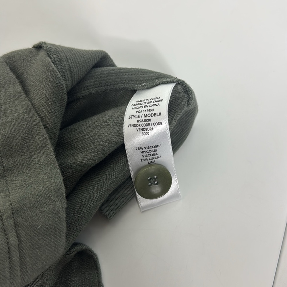 Splendid Soleil Jacket with self tie waist Soft Vintage Olive Green Medium NWT - Picture 12 of 12